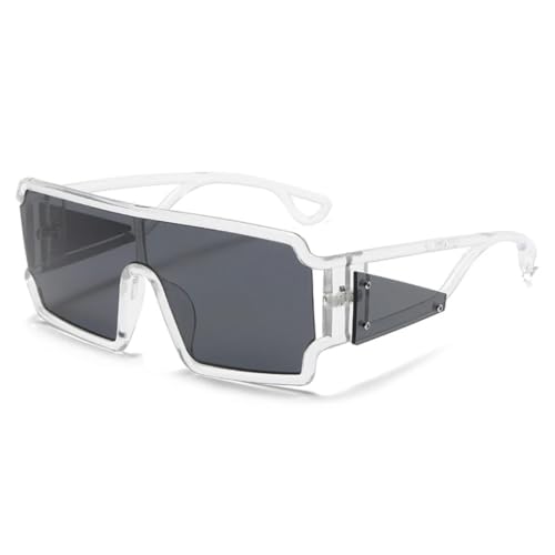 Lunettes de soleil vintage oversize punk et tendance à monture plate