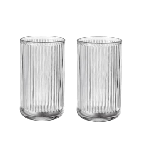 Supercap - Portaspazzolino in vetro con bordi dorati, bicchiere trasparente porta pennelli da trucco per comodino, bagno, vanità, confezione da 2 pezzi alti (2pcs clear)