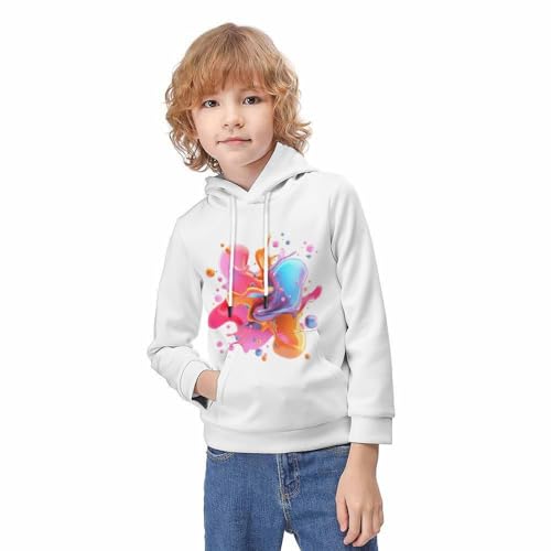 Sweat à capuche enfant avec motif vectoriel imprimé 3D 9-11 ans - 3