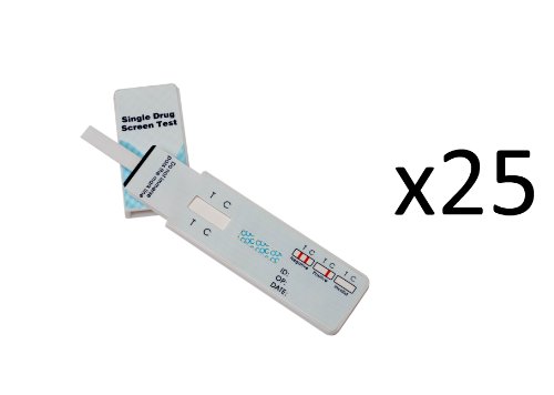 25 Single Panel Opium Drug Test (Opi, Opiates, Heroin, Codeine, Morphine) w/Cassette 25 Units