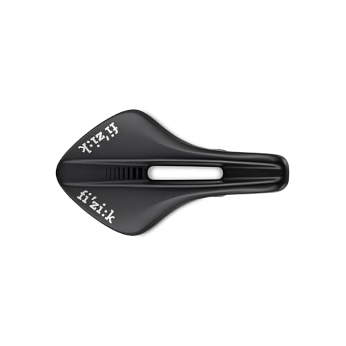 Fizik Transiro Aeris R1 - Sillín de Bicicleta de triatlón de Corta Distancia, Carcasa Reforzada con Carbono y rieles de Carbono, 135 mm de Ancho, Color Negro