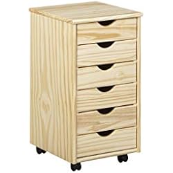 Cajonera Spring Maison Du Monde Inter Link Nils Cajonera, 36 x 40 x 65 cm, Natural