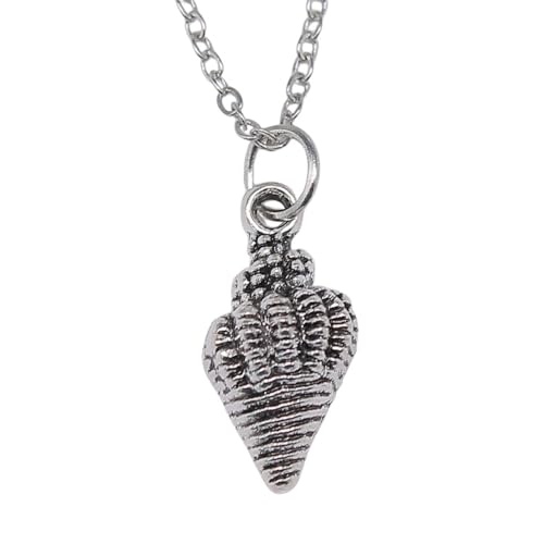 Collier conque argent 19x10mm pendentif marin chaîne courte femme