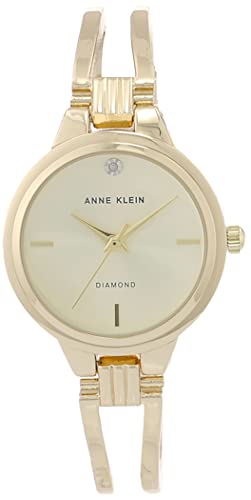 Anne Klein Women's Genuine Diamond Dial Bangle Watch