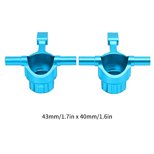RC Front Steering Cup, Aluminum Alloy Upgrade, TT02 Steering Parts, Blue 2 Cups 6 Screws for All Ages Outdoor RC Car Enthusiasts - Image 3
