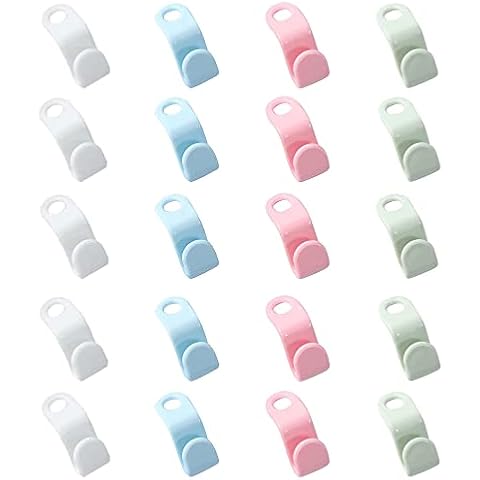 Clothes Hangers, Connection Hooks, Clothes Hangers, Connections, Wardrobes, Clothes Organiser, Space-Saving Hangers, Connectors for Hangers, Wardrobes, Space-Saving 20 Pieces Cover