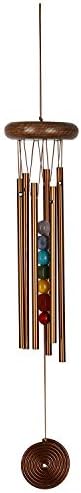 Woodstock Chimes Signature Collection, Woodstock Chakra Chime, 17'' Bronze Eastern Energies Wind Chimes for Outdoor, Patio, Home Garden Decor (CC7BR)