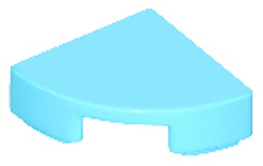 LEGO Tile, Round Quarter Circle 1 x 1, Part 25269 (Medium Azure, 10, Bricks) — image 1