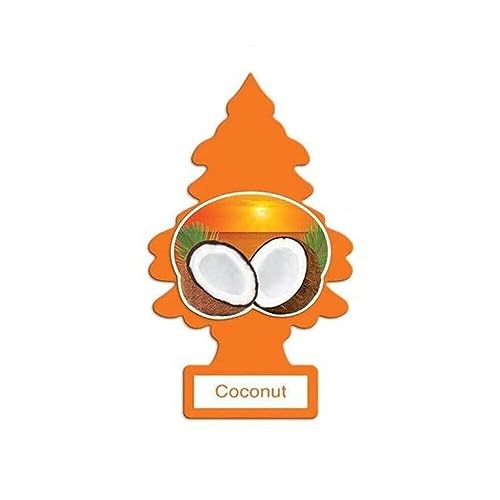 Little Trees Air Freshener Tree MTR0053 Coconut Fragrance For Car Home Boat Caravan - Single Pack brown