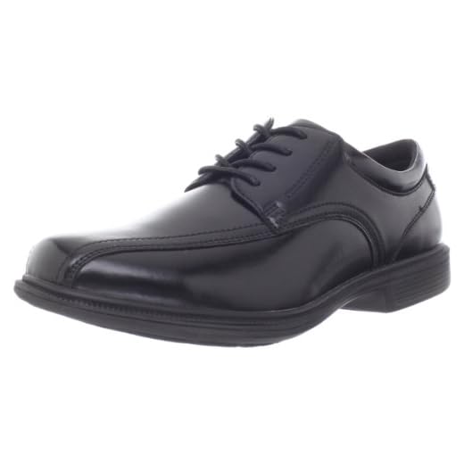 Nunn Bush Men's Bartole Street Bicycle Toe Oxford Lace Up with KORE Slip Resistant Comfort Technology, Black, 10.5 Wide US