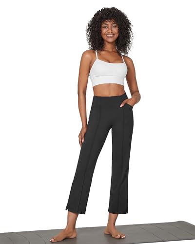 Image of G4Free Flare Yoga Pants Women Ankle Casual Pants with Pockets Strechy Bootcut Wide Leg Dress Pants Petite /Regualr /Tall