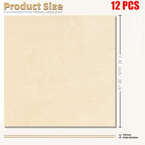 Image of GSCIT Club 12 PCS Birch Wood Veneer, 8 inch x 8 inch Wood Edge Banding Pre-glued Flexible, Veneer Tape Banding for Cabinet Repair Furniture Restoration