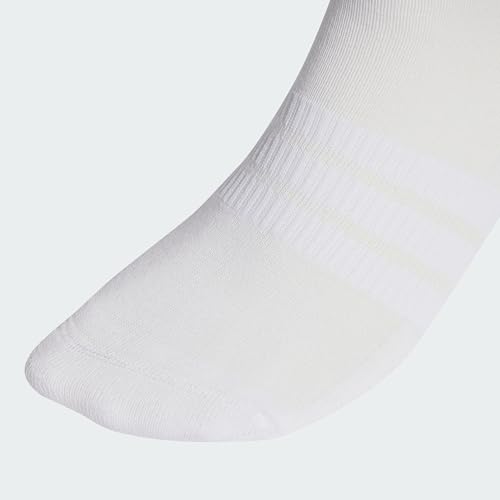 adidas Unisex Cushioned Essentials Ankle Socks 6 Pair Pack, white/white/black, 40-42