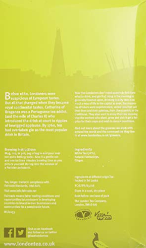 The London Tea Company Fairtrade White Tea/Pear Tatin 250 Envelope Teabags