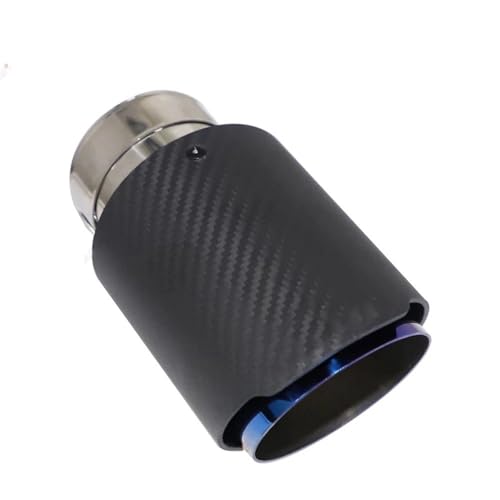 Tuyaux d'échappement voiture en carbone mat 57mm embout silencieux universel droit acier