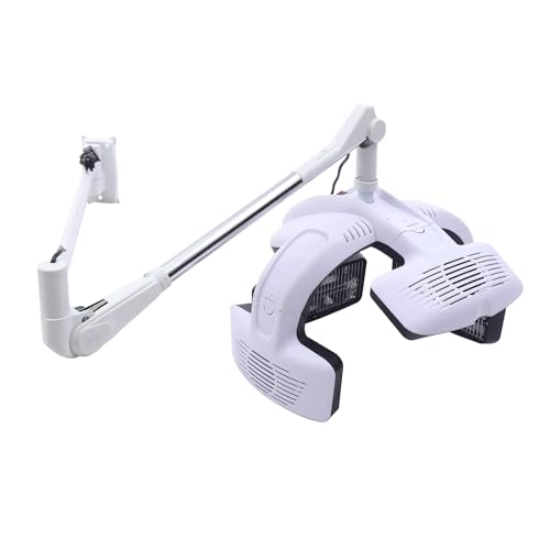 Hairdressing Dryer, 1500W Wall Mounted Hair Dryer Salon Infrared Rolling Hood Hair Dryer, Multi-Functional Hair Dry Processor with 5 Heated Plates Adjustable, for Barbershops