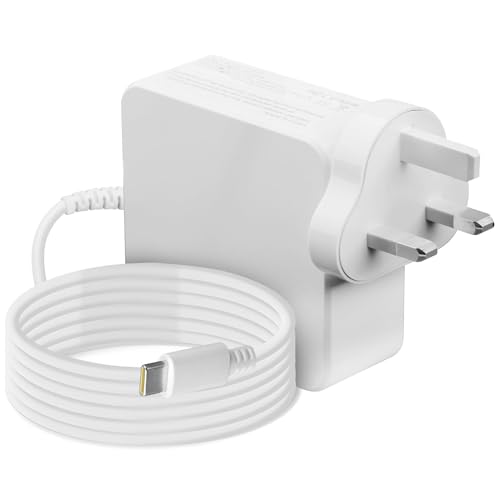 65W USB-C Laptop Charger for Samsung Galaxy Book Chromebook Series Type C Chromebook Charger for Dell HP Lenovo ThinkPad MacBook Pro/Air Rapid Portable Laptop Power Supply Adapter White