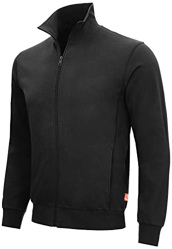 Nitras MOTION TEX LIGHT 7020 Arbeits-Pullover - Pulli mit Reißverschluss - Sweater für die Arbeit - Schwarz - XL