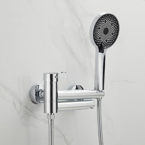 Mitigeur de bain-douche mural moderne à levier unique pour usage intensif
