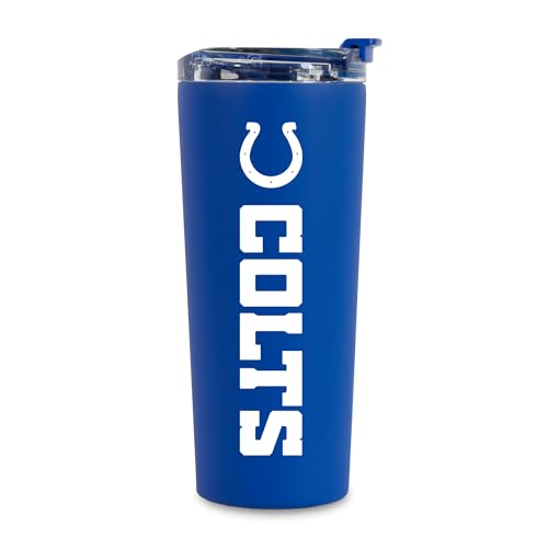 Image of Rico Industries NFL Football 24oz Stainless Steel Tumbler with Lid and Dual Functioning Lid