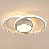 BEMMY Luminária de Teto, Lustre Redondo, Quarto, Cozinha, Sala de Estar, Decoração, Luz de Teto Regulável, Lustre de iluminação tricolor 85-265V (Branco)