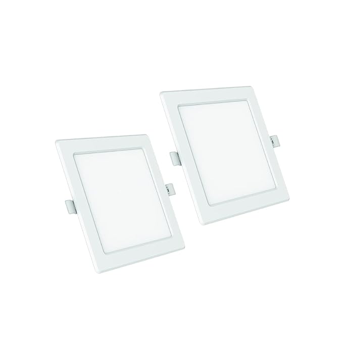 Polycab 18W LED Panel Light Scintillate Edge Slim Square Smart Offers Bright Lumination Long Lifespan No Harmful Radiation (Cool White, 6500K, 2 PCS, Cut Out: 7.79 inches) at Rs. 1796
