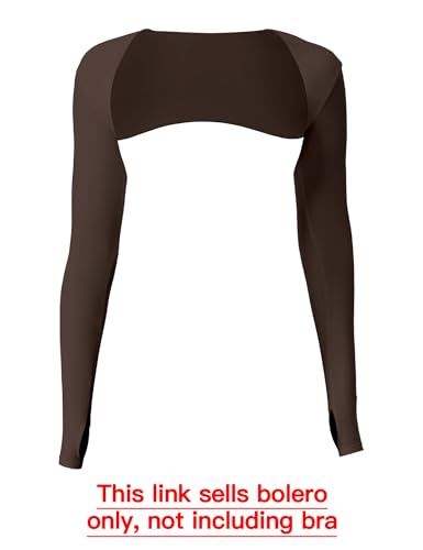 Image of YEOREO Women Crop Top Long Sleeve Bolero Open Front Workout Cropped Shirts Sports Shrug