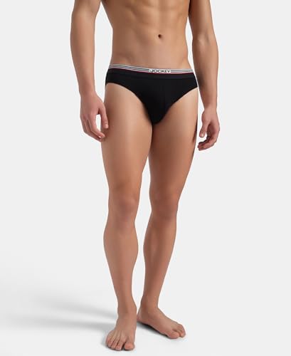 Image of Jockey US49 Men Super Combed Cotton Solid Brief with Ultrasoft Waistband