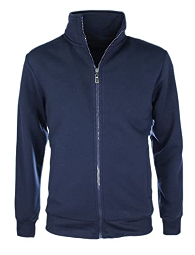 Pull homme sans capuche Evoga sweat zippé bleu XXL confortable et chaud