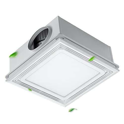 Ventilador de extracción integrado para techo con luz, 30×30cm para cocina y baño, extracción potente para montaje en techo miniatura 1