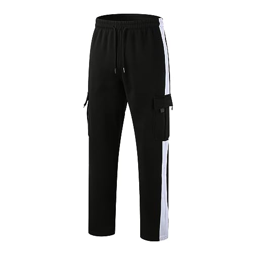 Men's Casual Cargo Pants Hiking Pants Workout Joggers Sweatpants for Men, Breahable Parachute Pants Mens Baggy Streetwear3