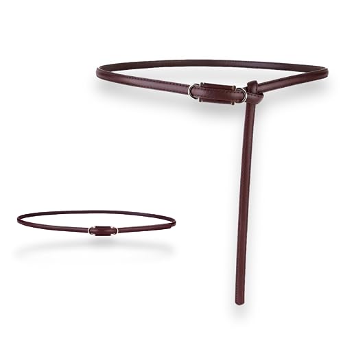 Cintos femininos ajustáveis skinny slim macio couro genuíno cinto de cintura cor dourada fivela liga