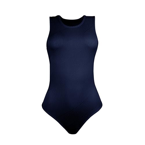 Kit Bodies Regata Malha Canelada Azul Marinho e Amarelo M