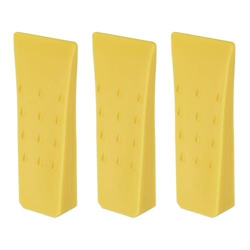 QUARKZMAN Cunei da Abbattimento in Plastica 3pz Cuneo Anteriore ABS 152 mm Cuneo Spaccalegna per Legna Cunei per Alberi Legno Accessori Forestali Foresta, Giallo