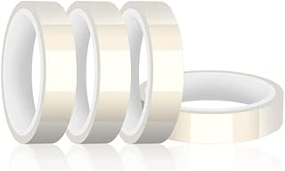 Heat Tape - 4 Rolls Heat Resistant Tape 20mm X 108ft Heat Transfer Tape - No Residue High Temperature Tape, Heat Tape for Sublimation, Heat Press, HTV Craft Clear Heat Tape