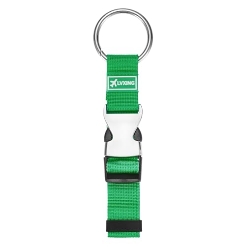 Image of M METERXITY 1-Pack Add A Bag Luggage Strap, Adjustable Suitcase Belt for Connecting Luggage /Backpack /Jacket, Carry Strap with Ring Buckle [Green]