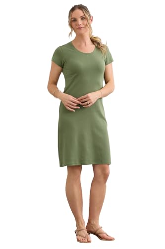 Image of Fair Indigo Women's Organic All-Cotton Scoop Neck T-Shirt Dress