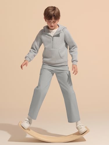 Haloumoning Boys Baggy Cargo Pants Kids Drawstring Waist Workout Joggers Outdoor Hiking Baggy Trousers 5-14 Years4