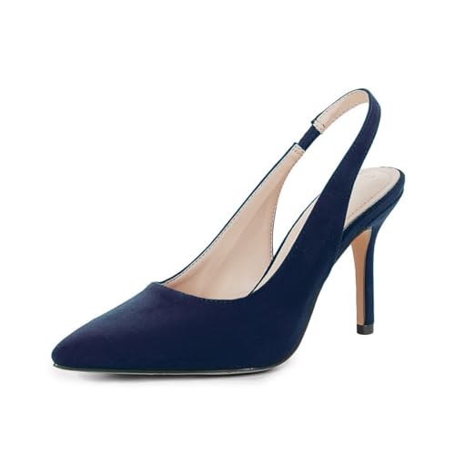 Image of Womens Slingback High Heels Pointed Toe Slip On Dress Shoes | Closed Toe,Stiletto Heels,Women's Pumps,Dressy Casual,Party,Wedding,Prom,Work Shoes,Going Out