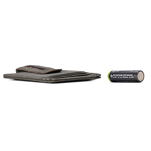 Image of Alpine Swiss RFID Dermot Money Clip Front Pocket Wallet For Men Leather Hampton Collection Nubuck Gray