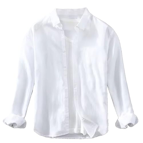 Chemise classique manches longues lin haut de gamme unie chic