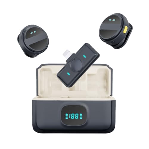 Image of Magnetic Digital Wireless Collar Lavalier Microphone for iPhone Android Video Recording Interview Instagram Reels Song Mobile Camera Live Streaming Podcast Vlogging Office Meeting(SX21)