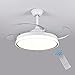 Ventilatore da soffitto con luce e telecomando,52W Ventilatore da Soffitto con luce,Temporizzazione a 3 velocità,6 velocità del vento regolabili,Ventilatore da soffitto silenzioso reversibile.