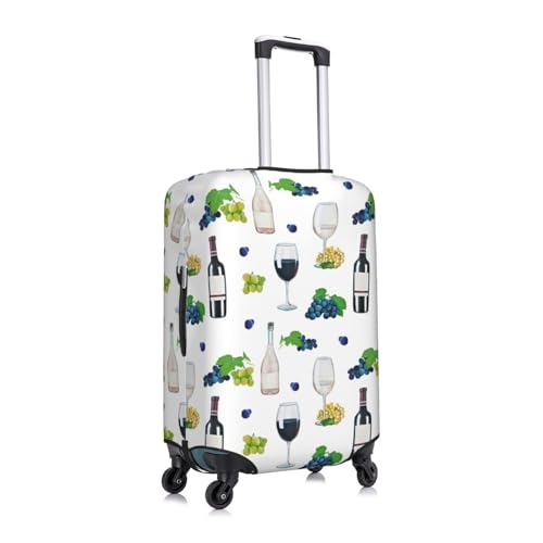 Wine Print No.J918 Luggage Cover Protector Anti-Scratch Washable Fits 18-32 Inch Luggage-Medium3