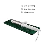 EIOKIT-Silicone-Heat-Resistant-Travel-Mat-Pouch-for-Hair-StraightenerCrimping-IronHair-Curling-IronHair-Curling-WandFlat-IronHair-Waving-Iron-and-Hair-Styling-Tools-1-Pack-Hunter-Green