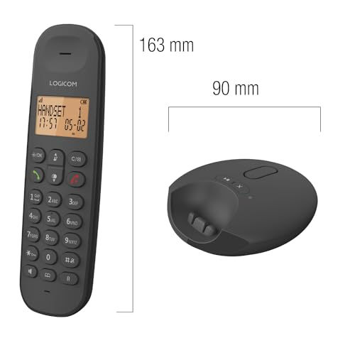 Logicom Iloa 155T - Telefono Fisso Senza Fili Con Registratore Telefonico - Solo - Telefoni Analogici E Dect - Nero - 6
