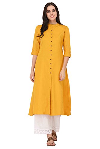 Image of Pistaa's Women's Cotton Regular Fit Casual Kurta