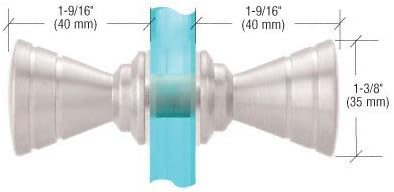 CRL Polished Chrome Flair Style Back-to-Back Knob