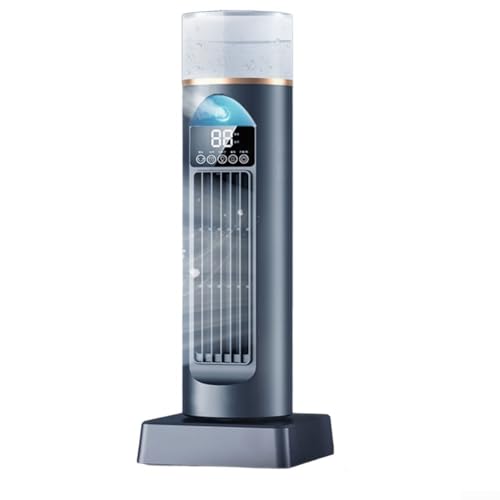Kompakter, blattloser Sprühventilator, USB- Luftkühler, entworfen, um erfrischende Brise und kühle Luft für kleine Räume wie Büro und Schlafzimmer zu liefern (schwarz)