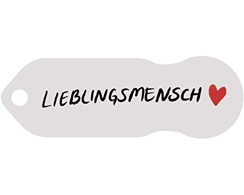 Preisvergleich Produktbild Schlüsselanhänger Lieblingsmensch / Herz mit Verlustschutz